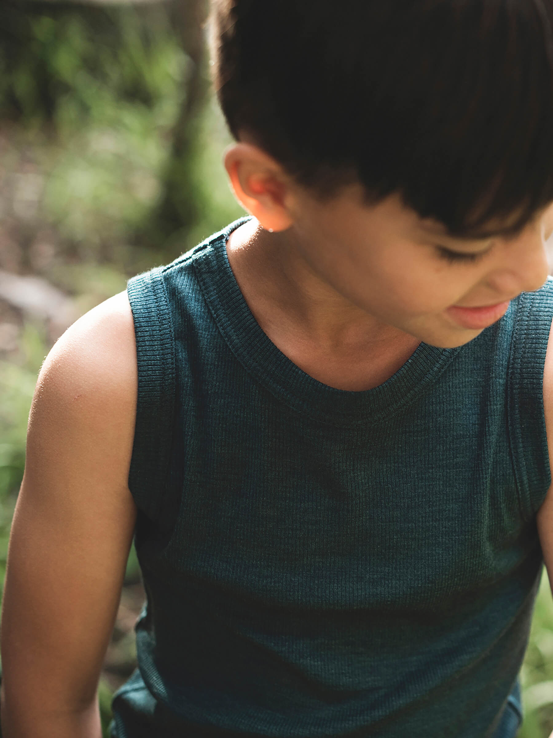 Child MerinoSilk Tank Deep Sea