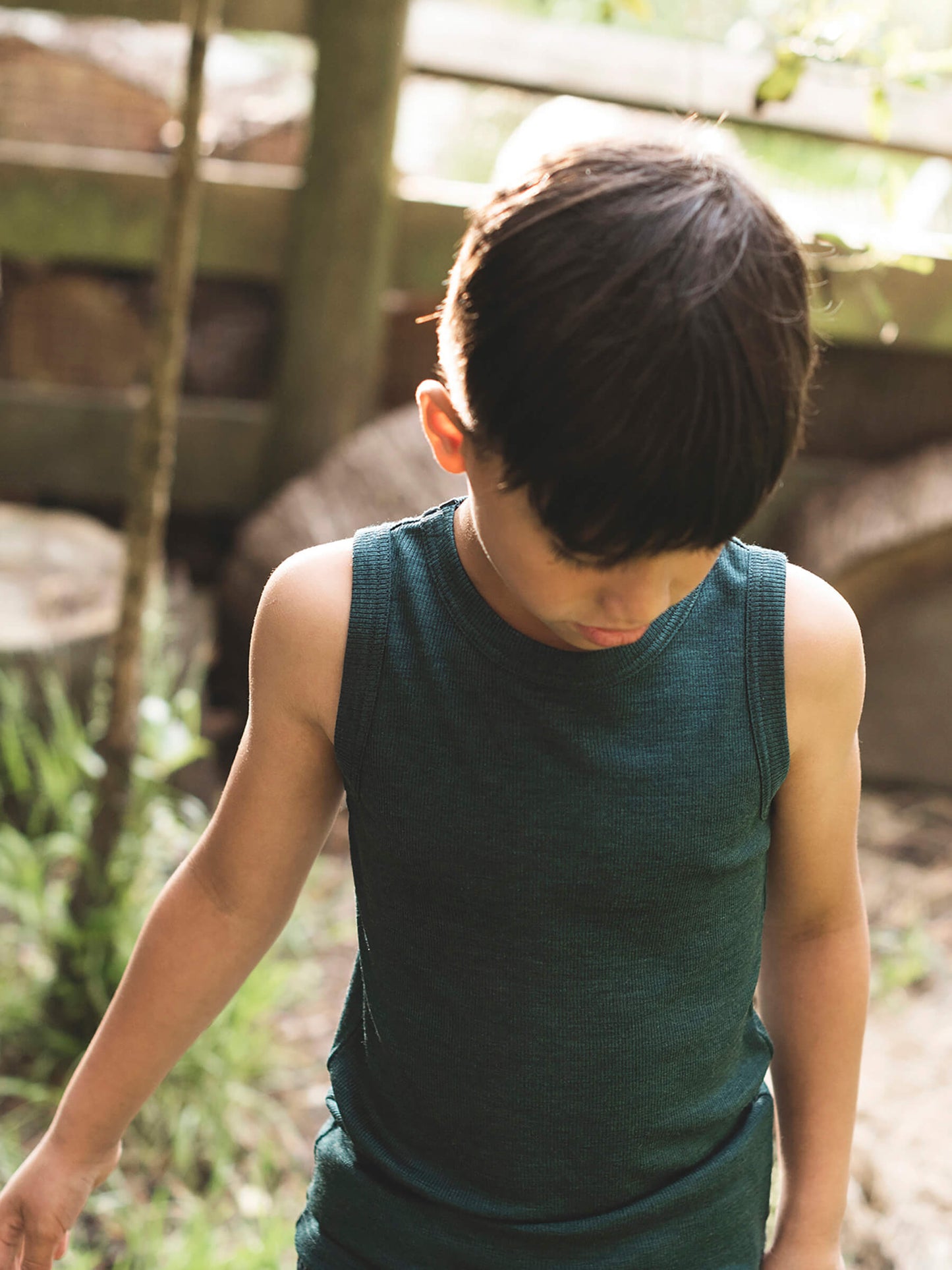 Child MerinoSilk Tank Deep Sea