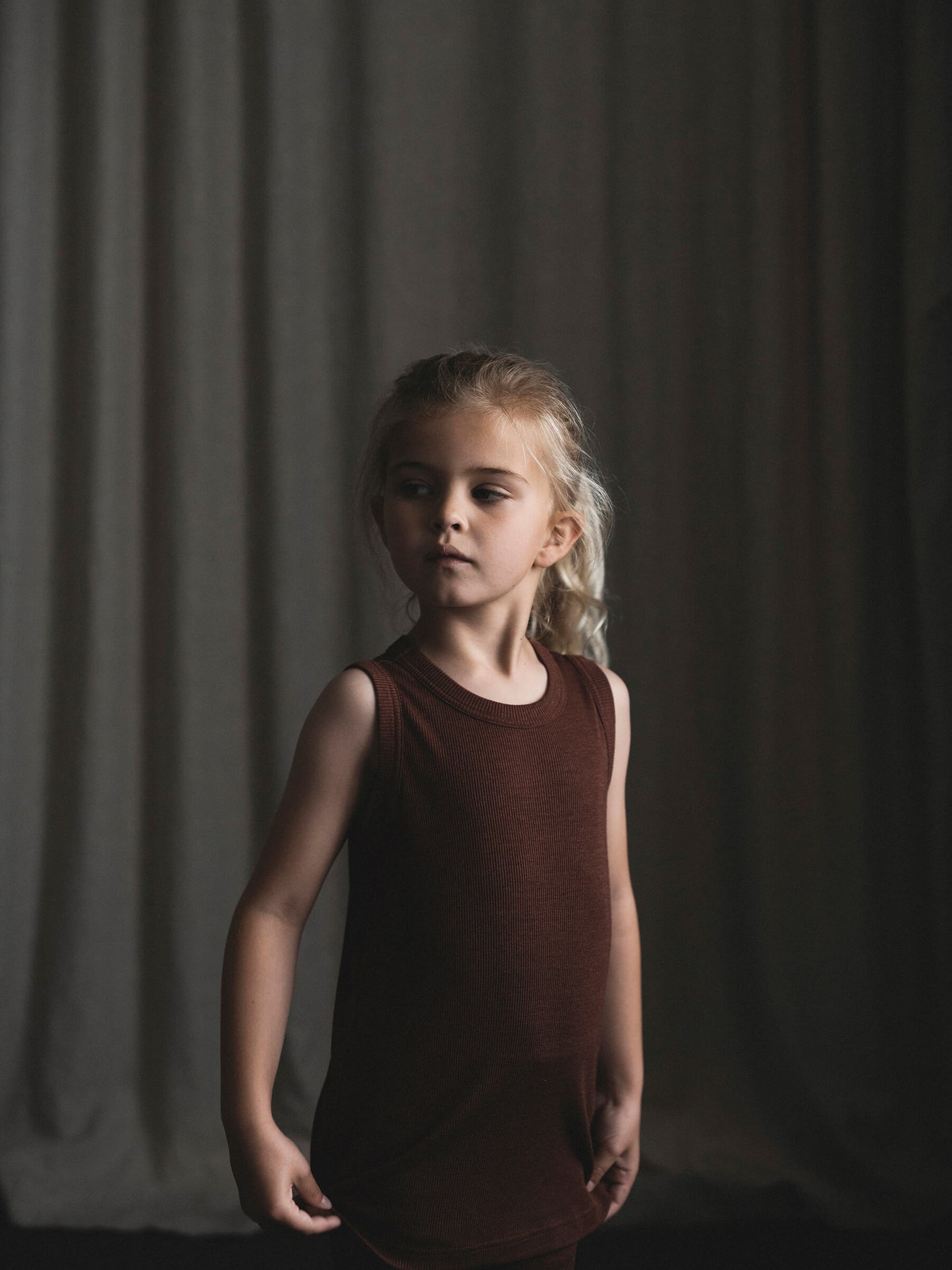 Child MerinoSilk Tank Rust