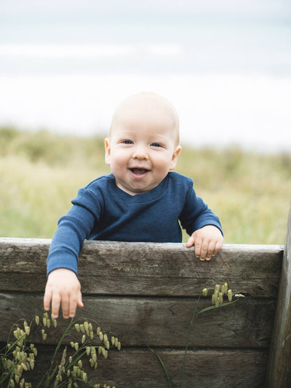 Baby MerinoSilk Crew Denim