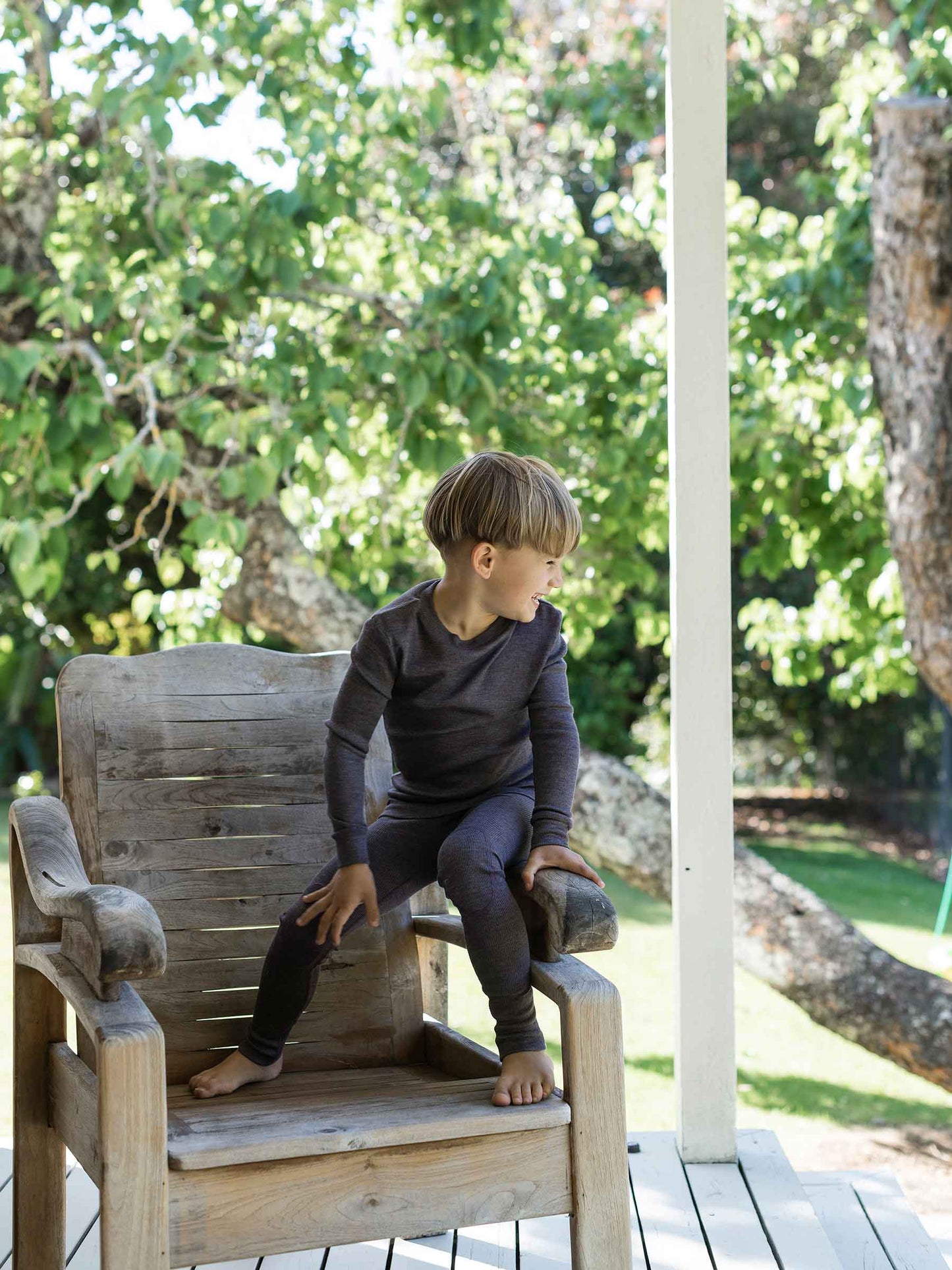 Child MerinoSilk Crew Plum