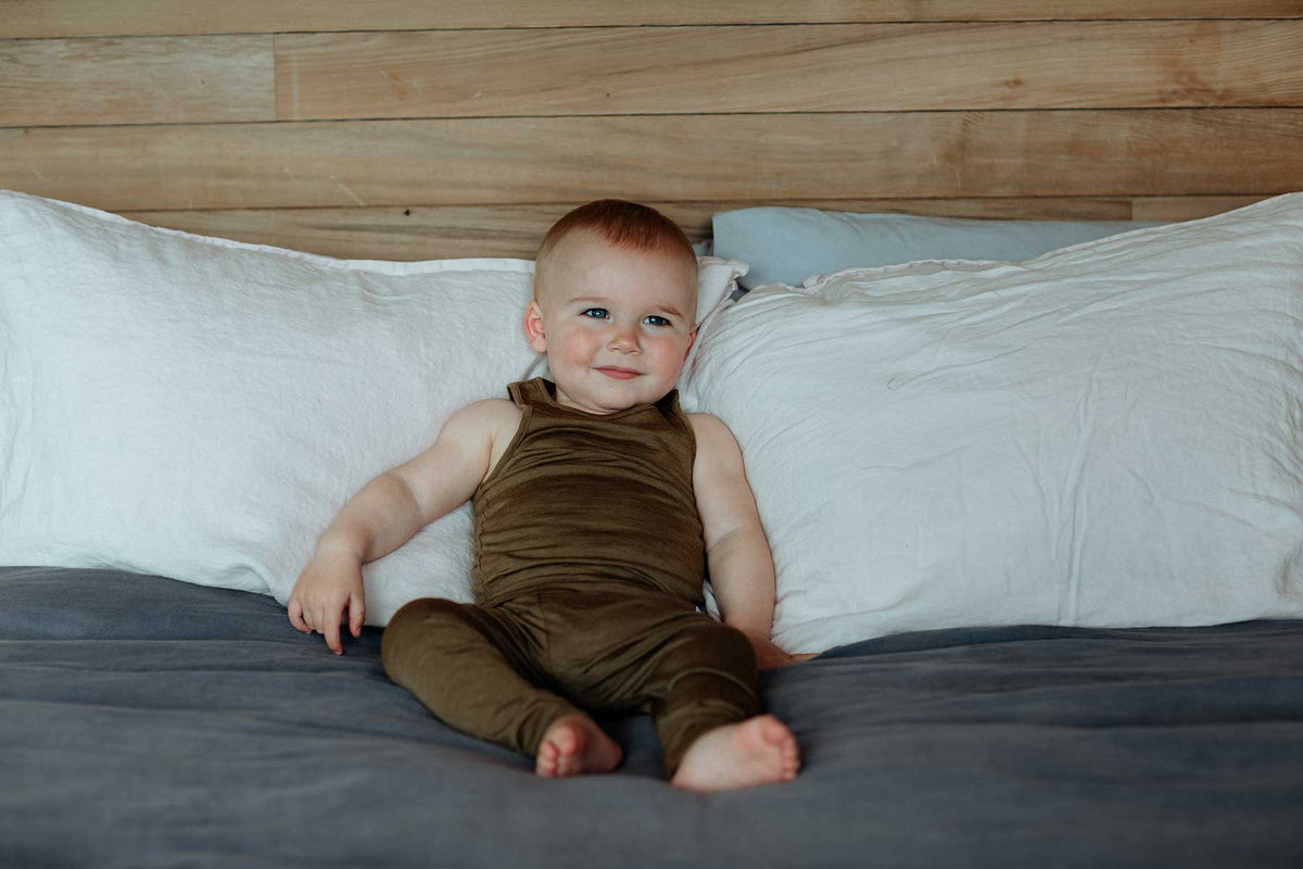 MerinoSilk Infant Smith Leggings Kelp