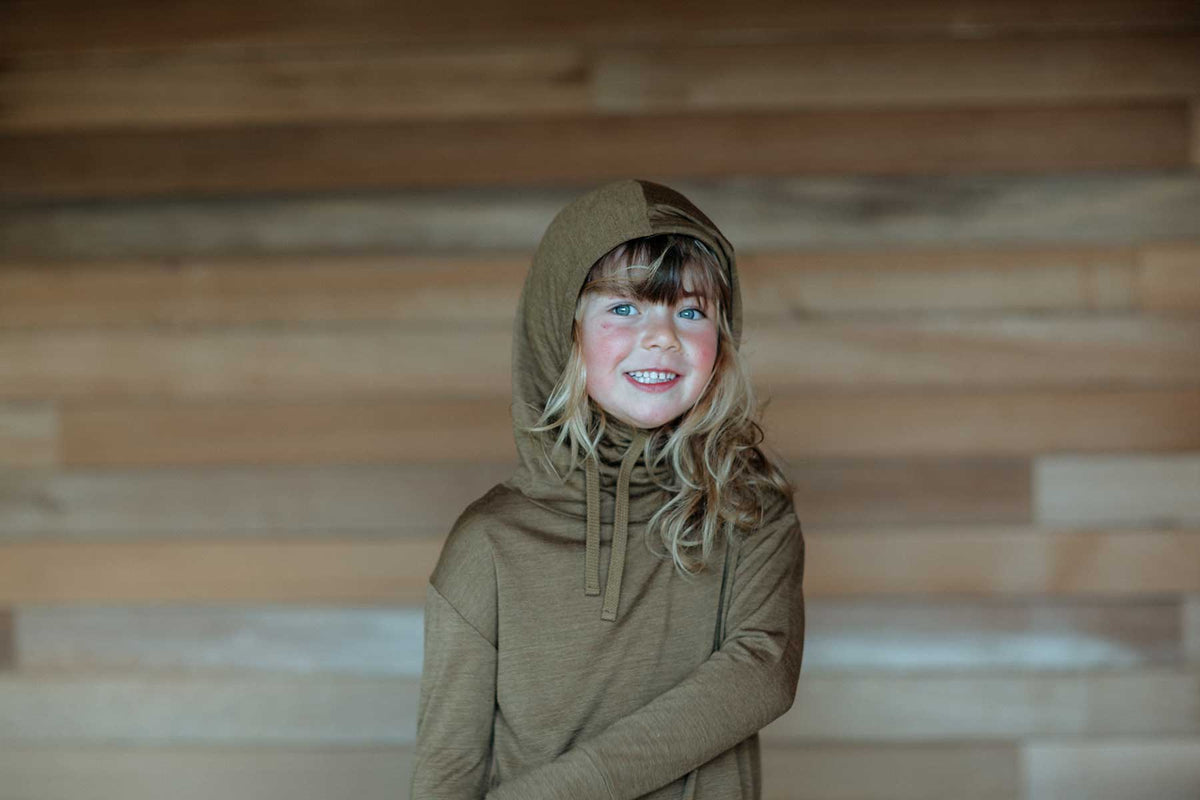 MerinoSilk Pride Hoodie Kelp
