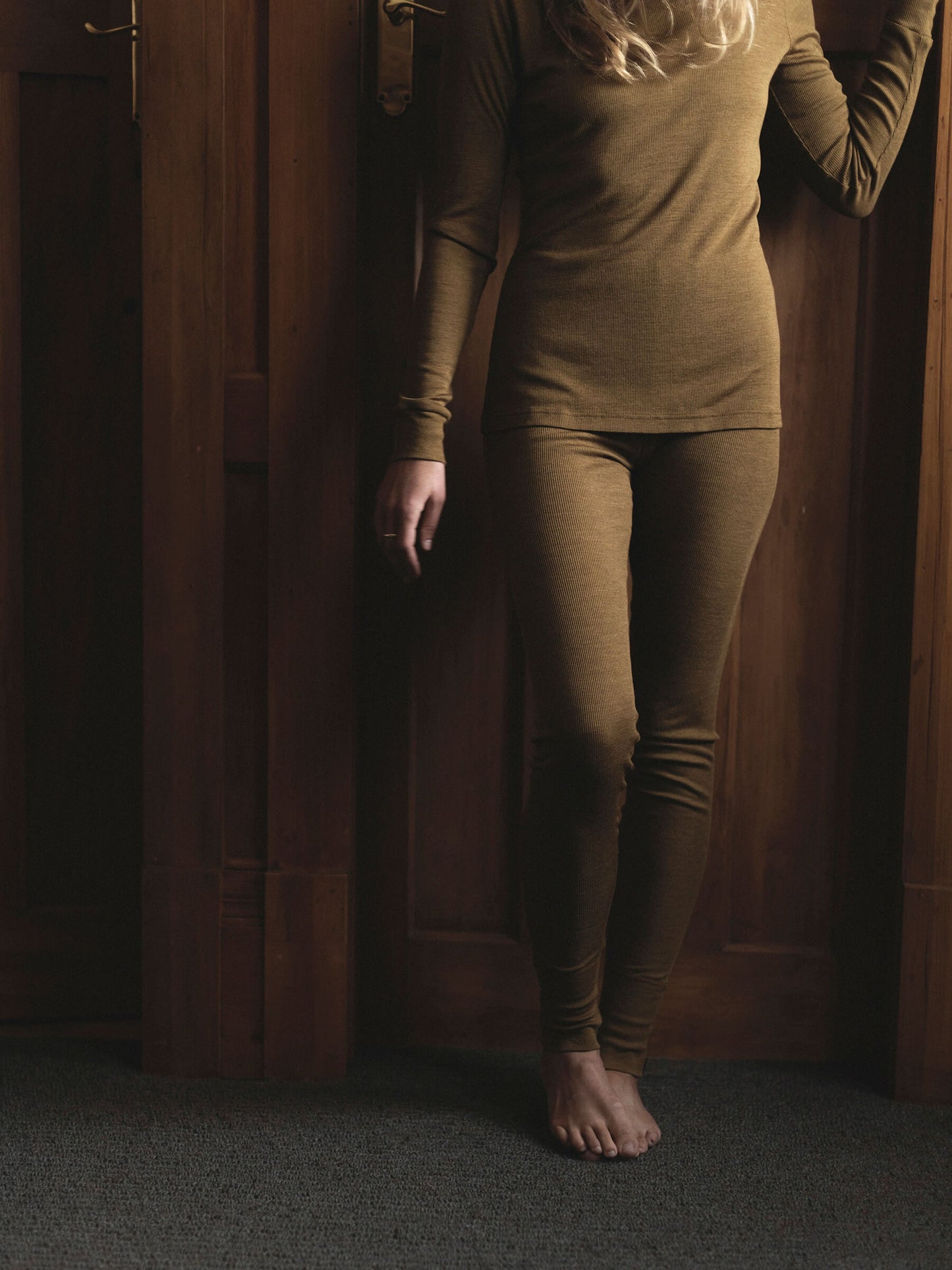 Women's Merinosilk Leggings Kelp
