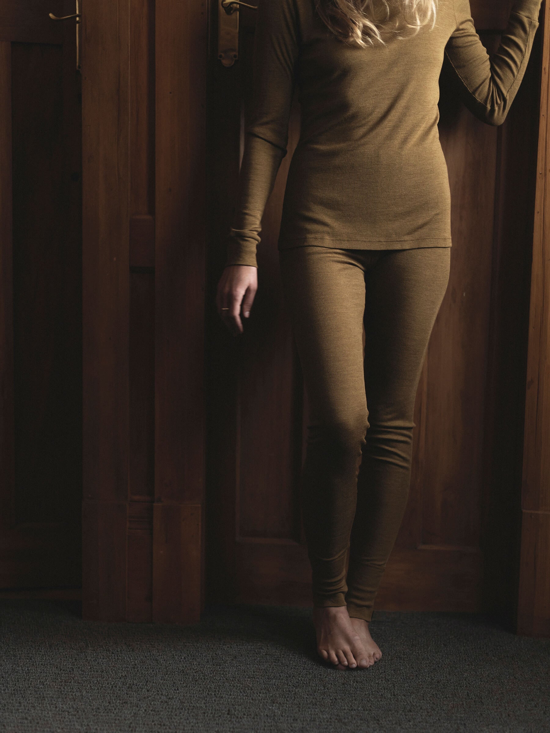 Women's Merinosilk Leggings Kelp