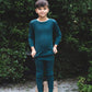 Child MerinoSilk Leggings Deep Sea