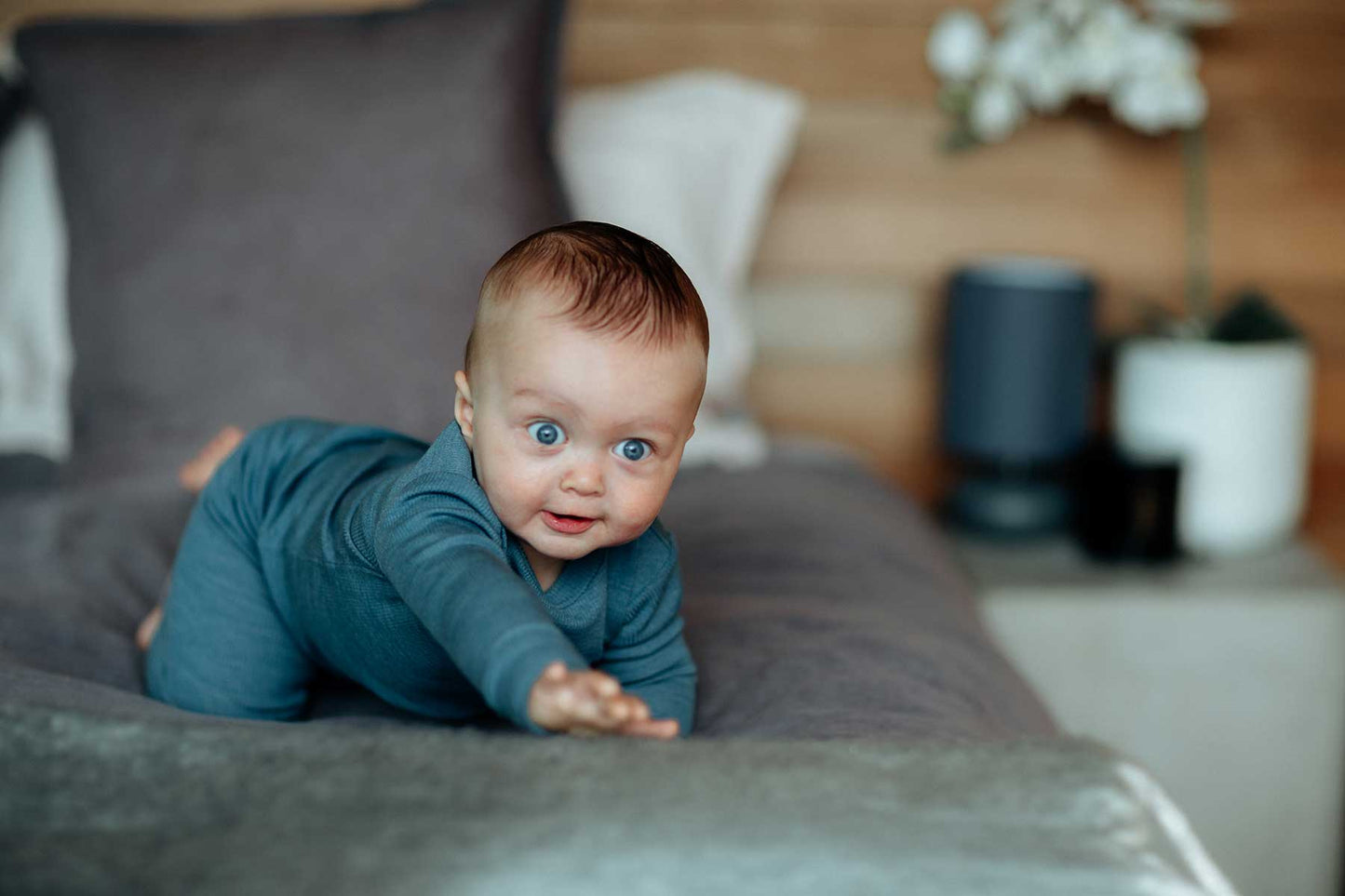 MerinoSilk Infant Leggings Bluestone
